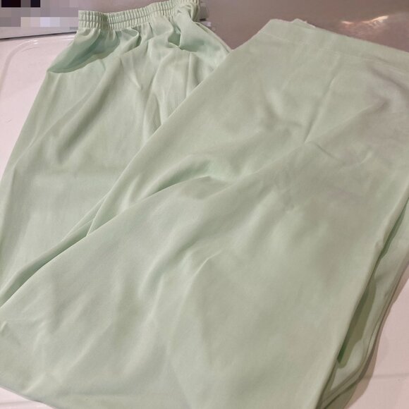 Vintage 1960s Women's Extra Large Pajama Set Lace Panel Raglan Sleeves Button Up - Picture 9 of 14